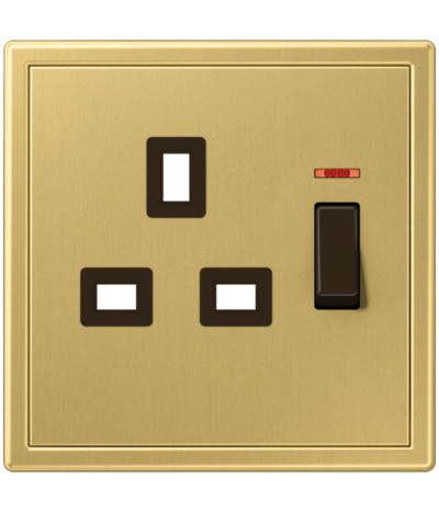 Classic Brass Metal Switch Socket 13A 250~ with indicator light