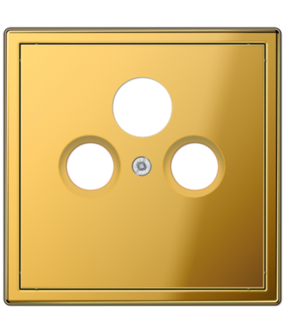 Gold-Coloured SAT-TV-FM Socket