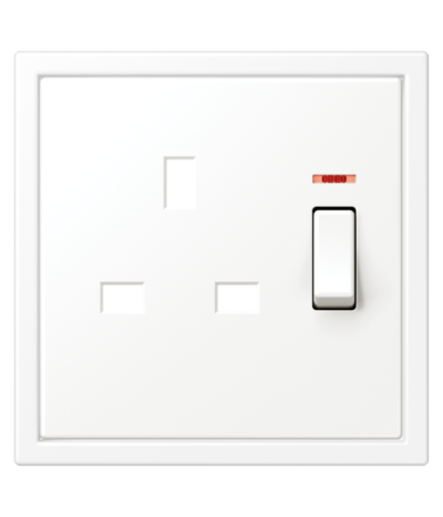 White Switch Socket 13A 250~ with indicator light