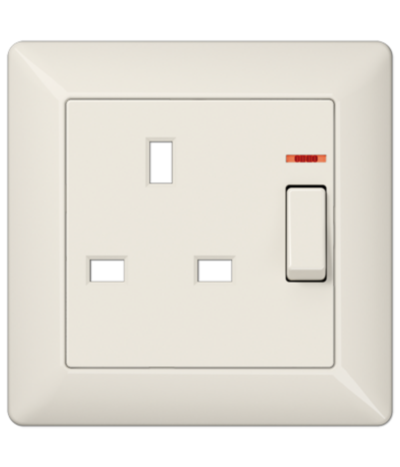 Ivory Glossy Switch Socket 13A 250~ with indicator light