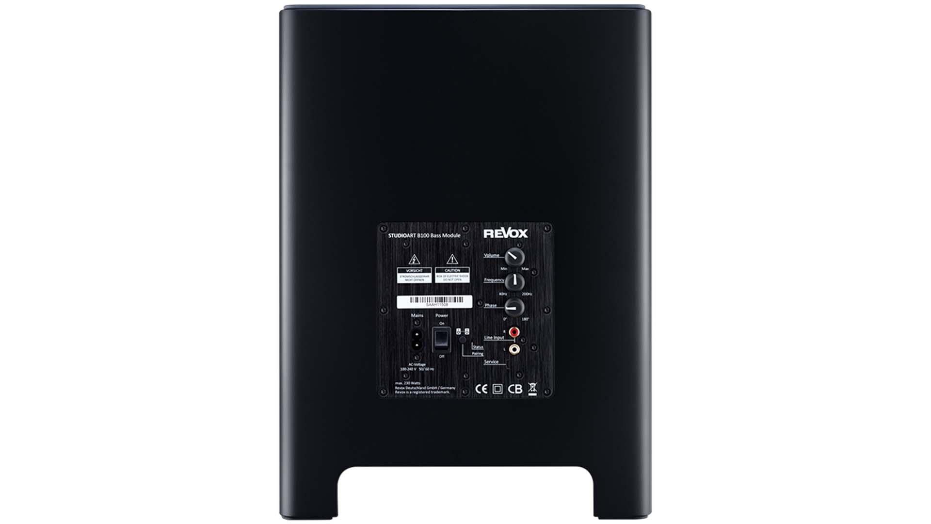 Revox-STUDIOART-Bass Module-Subwoofer-B100-schwarz-back